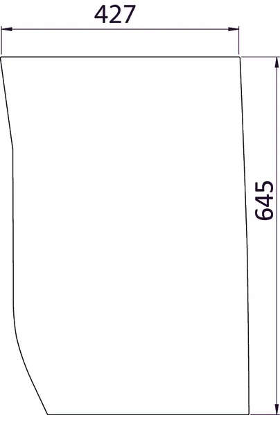 Tuulilasi, alempi oikea (CNH 87304259) - Ohjaamon lasit - 8719607206013 - 1