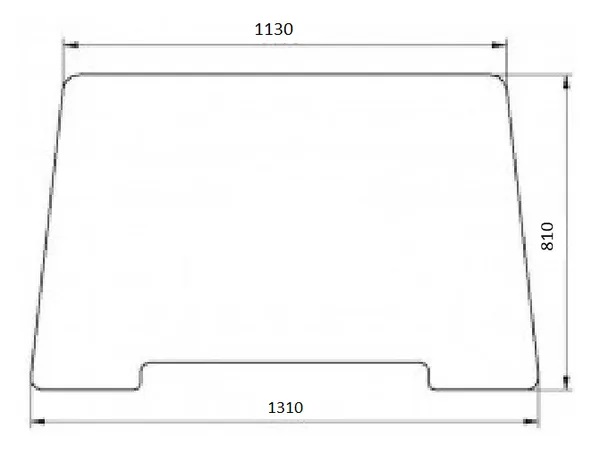 Tuulilasi, ylempi (New Holland 87304257) - Ohjaamon lasit - 8719607177443 - 1