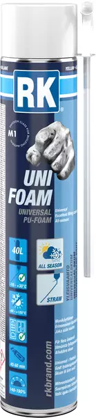 Uretaanivaahto RK Uni Foam 750ml All Season pilli -10 °C - Muut rakennuskemikaalit - 6418091021813 - 1