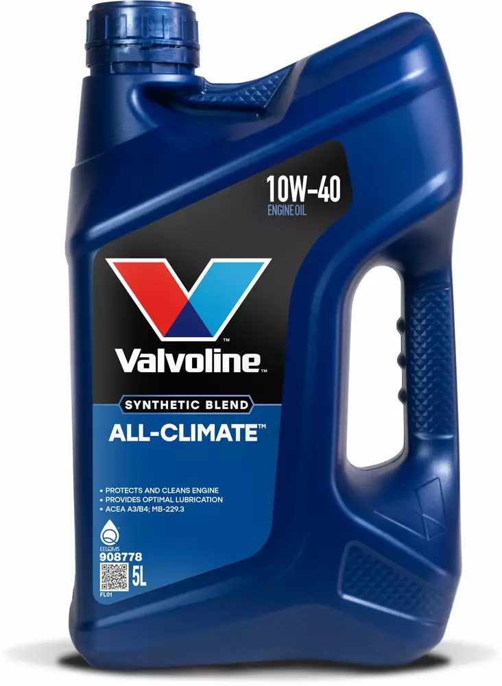 Valvoline All Climate 10W-40 moottoriöljy 5 l - Moottoriöljyt - 8710941018423 - 1