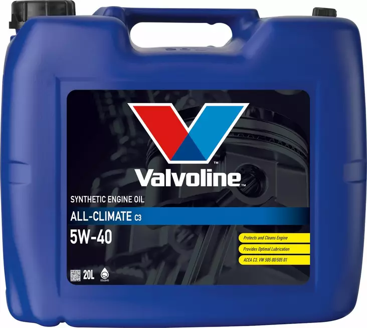 Valvoline All Climate C3 5W-40 moottoriöljy 20 l - Moottoriöljyt - 8710941029603 - 1