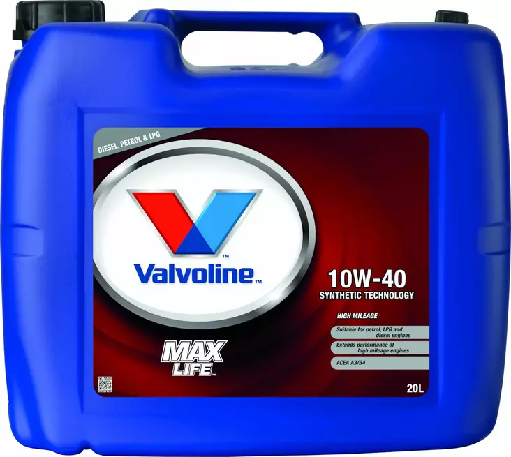 Valvoline MaxLife 10W-40 moottoriöljy 20 l - Moottoriöljyt - 8710941021713 - 1