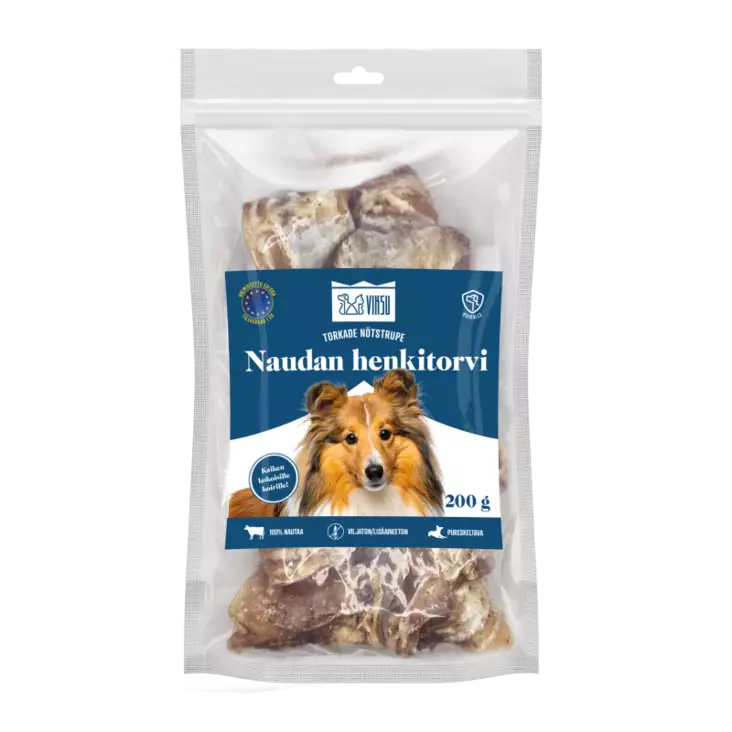 Viksu koiralle naudan henkitorvi 200g - Koiranruoka - 6417783186243 - 1