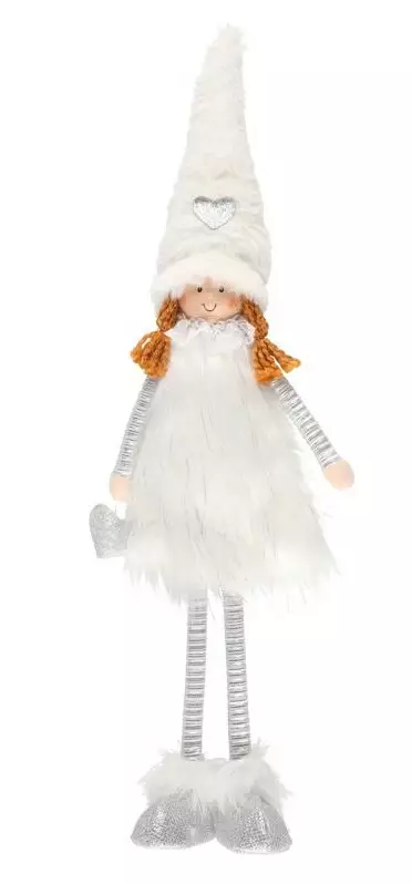 Winteria Tonttutyttö 50 cm valkoinen - Joulukoristeet - 6410416489773 - 1