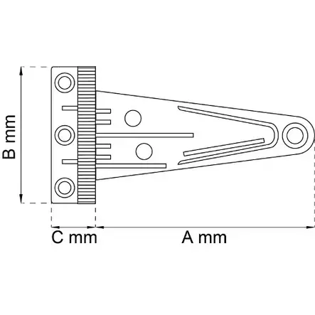 Habo T-sarana 715 teräs sinkitty 1 kpl - Saranat - 7317900101724 - 2