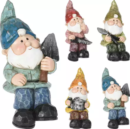 Puutarhatonttu Gnome istuva 17 cm - Puutarhapatsaat, koristeet - 8719987825934 - 2