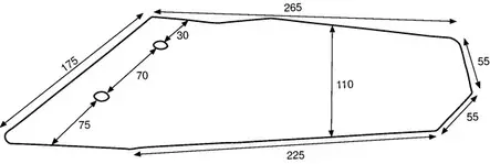 Siipi oikea, karbidi 380 mm - Maanmuokkaustarvikkeet - 3374424 - 2