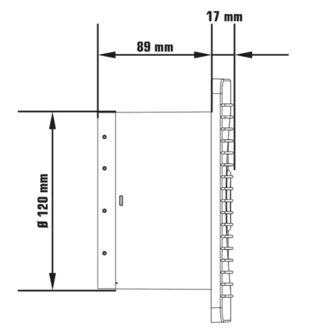 Båden Poistoilmapuhallin 120 mm 15W - Ilmanvaihtoventtiilit - 6438152091234 - 2