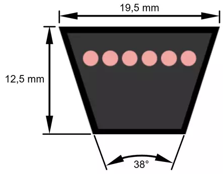Kiilahihna Optibelt VB 20 x 1120 mm - Hihnat ja tarvikkeet - 4014486036954 - 2