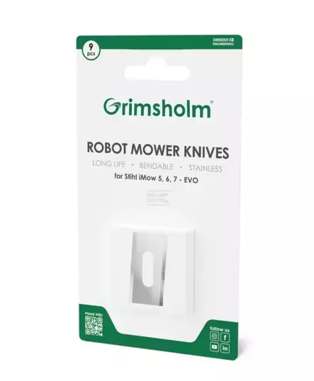 Terät Stihl iMOW & iMow EVO -leikkuriin, 9x - Ruohonleikkurit - 7350076761194 - 1