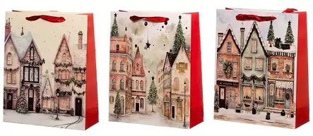 Winteria Lahjakassi Kylä koko M - Joulukoristeet - 6410416512594 - 1