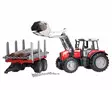 Bruder Massey Ferguson 7480 perävaunulla - Bruder työkonelelut - 8719774888234 - 1