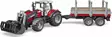 Bruder Massey Ferguson 7480 perävaunulla - Bruder työkonelelut - 8719774888234 - 3