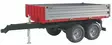 Bruder kippiperävaunu matalilla laidoilla ja telillä - Bruder työkonelelut - 4001702020194 - 1