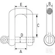 D-sakkeli heavy duty 1/2" 2000 kg - Kiinnikkeet - 4250077100684 - 2