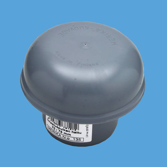 Opal ilmastusputken hattu 75 mm - Ilmanvaihtoventtiilit - 6413822950004 - 1