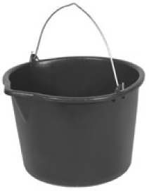 Musta muoviämpäri 20 litraa - Ämpärit, vadit - 8713331250304 - 1