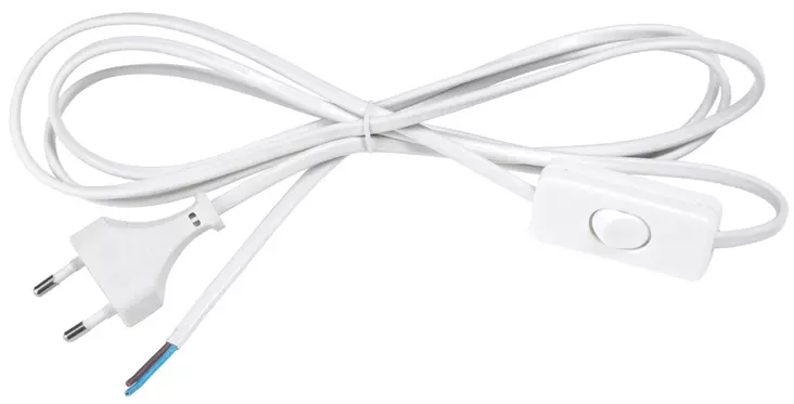 Airam välikytkinjohto 2,5m valkoinen - Jatkojohdot - 6435200172914 - 1