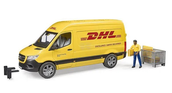 Bruder MB Sprinter DHL kuljettajalla - Bruder työkonelelut - 4001702026714 - 1