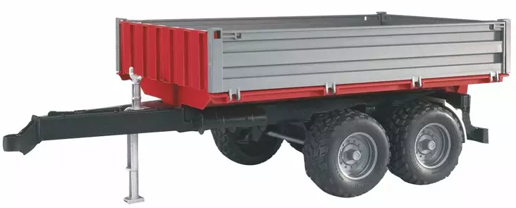 Bruder kippiperävaunu matalilla laidoilla ja telillä - Bruder työkonelelut - 4001702020194 - 1