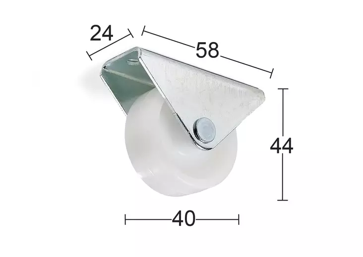 Habo kalustepyörä 41 40 mm - Kalustepyörät, putkijalat - 7317900034824 - 1