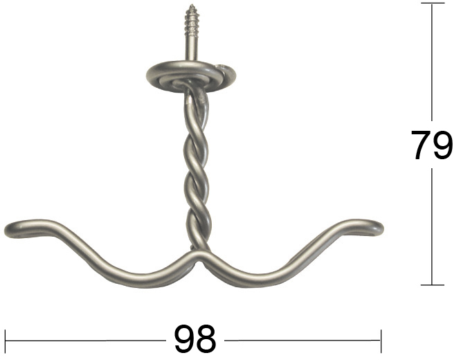 Habo koukku 27 mattakromi - Seinäkoukut, naulakot - 7317900118104 - 1