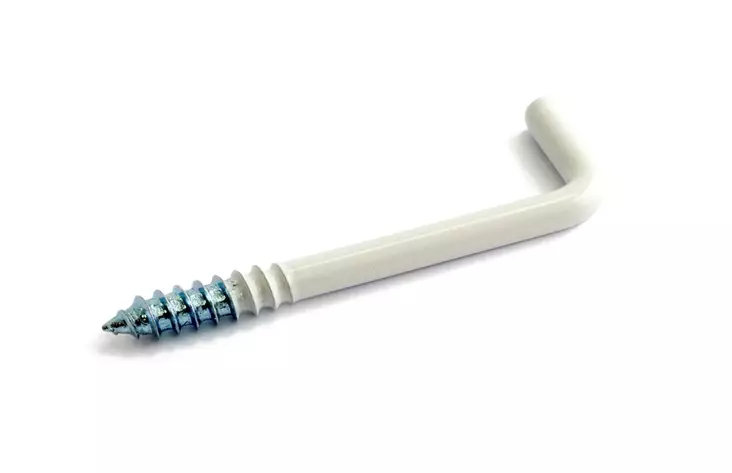 Habo kulmakoukku 7 sinkitty ja valkoinen - Silmuruuvit, s-koukut ym. - 7317900019944 - 1