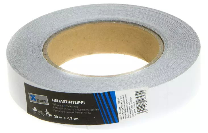 Heijastinteippi 20 m x 2,5 cm - Teipit - 6410412465344 - 1