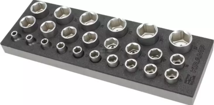 Hylsysarja Kramp 1/2" 24 kpl (P) - Työkalusarjat - 8719493209884 - 1