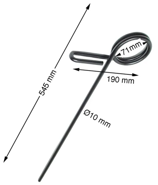 Jälkiäkeen piikki 10 x 545 mm - Maanmuokkaustarvikkeet - 5700030895564 - 1