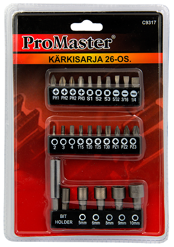 Kärkisarja 26-os. - Ruuvauskärjet ja -sarjat - 6420286893174 - 1