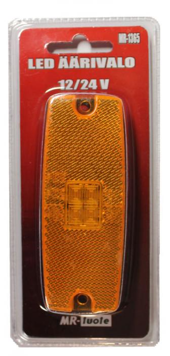 Led-äärivalo oranssi 10-30V 8W - Huomiovalot ja majakat - 6430032151694 - 1