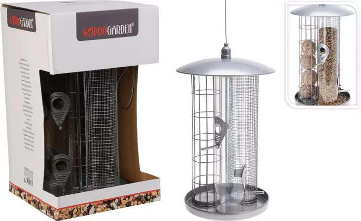 Lintujen ruokinta-automaatti 3-osainen - Lintulaudat ja -pöntöt - 8719987589874 - 1