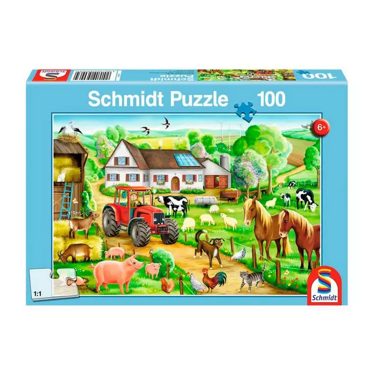 Palapeli Iloinen maatila 100 palaa - Pelit - 4001504560034 - 1