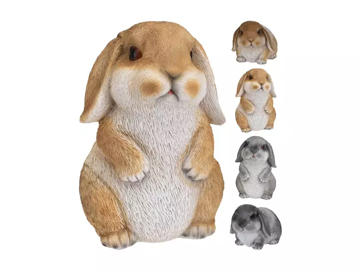 Ptikäkorvainen kani 12 cm - Puutarhapatsaat, koristeet - 8719987018534 - 1