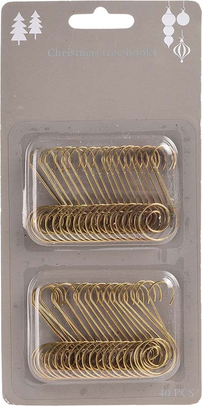 Ripustuskoukut kuusenkoristeille 40 kpl/pkt - Joulukoristeet - 8719202284744 - 1