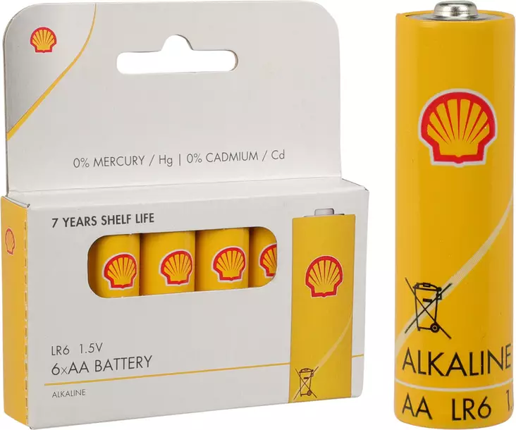 Shell AA sormiparisto 6 kpl/pkt - Paristot, testerit - 8720573483254 - 1