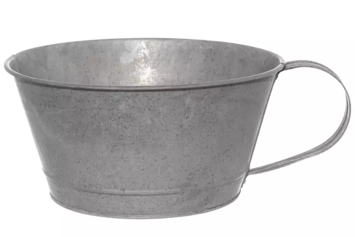 Sinkkivati kahvalla 37x30x15 cm - Ruukut, vaasit, korit - 6410416131924 - 1