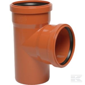 T-liitin PVC 110/110 mm x 87° - Viemäröinti ja vesilukot - 4052836204004 - 1