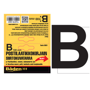 Tarrakirjain B 100 mm - Postilaatikot ja numerot - 6438152088814 - 1