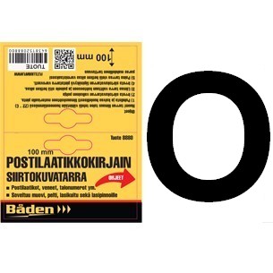 Tarrakirjain O 100 mm - Postilaatikot ja numerot - 6438152088524 - 1
