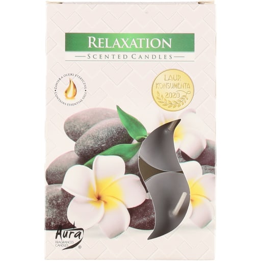 Tuoksulämpökynttilä Relaxation 6 kpl/pkt - Kynttilät - 5906927037974 - 1
