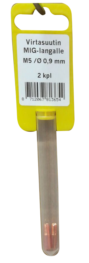 Virtasuutin Mig-langalle M5/0,9 mm - Hitsauspuikot - 8712067813654 - 1