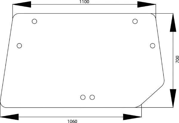Takalasi, ylempi (Deutz-Fahr 04358486) - Ohjaamon lasit - 3660980005784 - 1