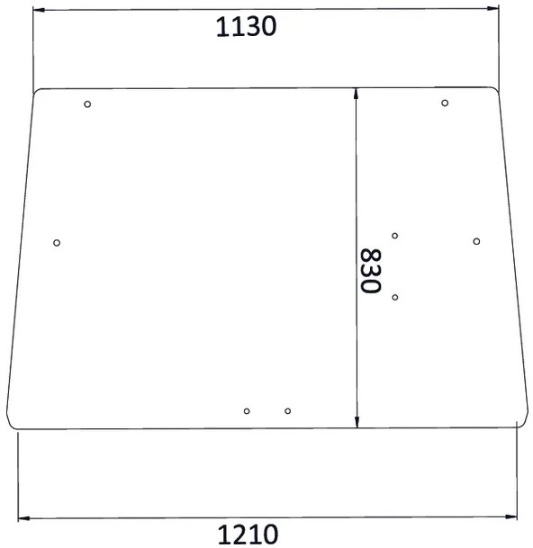 Takalasi, ylempi (JD AL70847 ja L57978) - Ohjaamon lasit - 3660980006644 - 1