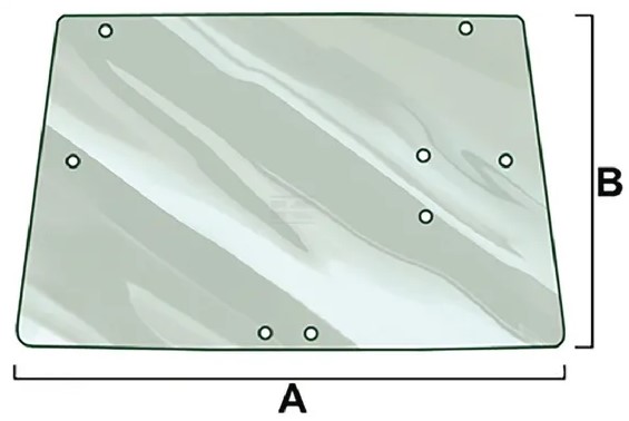 Takalasi (JD AL70847 ja L57978) - Ohjaamon lasit - 5035776897474 - 1