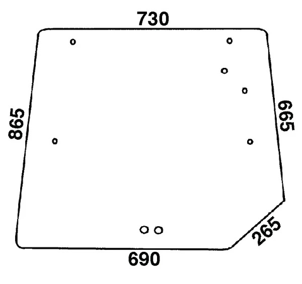 Takalasi (MF 3902141M1) - Ohjaamon lasit - 5700032539664 - 1