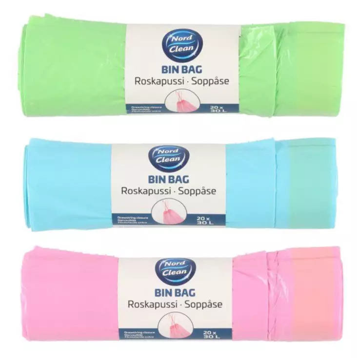 Roskapussi narusulkijalla 30 L 20 kpl - Roskien käsittely - 6410412776044 - 1