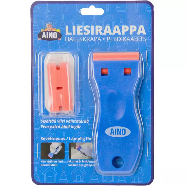 Aino liesiraappa + vaihtoterät 5 kpl - Yleispuhdistus - 6416096054904 - 1