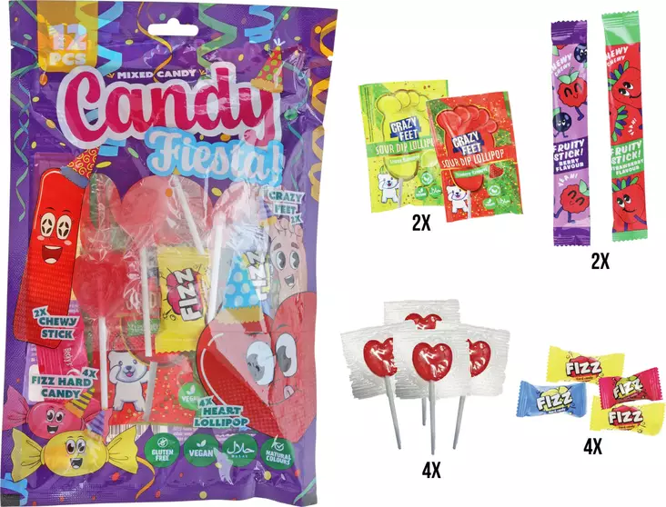 Candy Fiesta Party Bag 100g - Lelut - 8713305818424 - 1